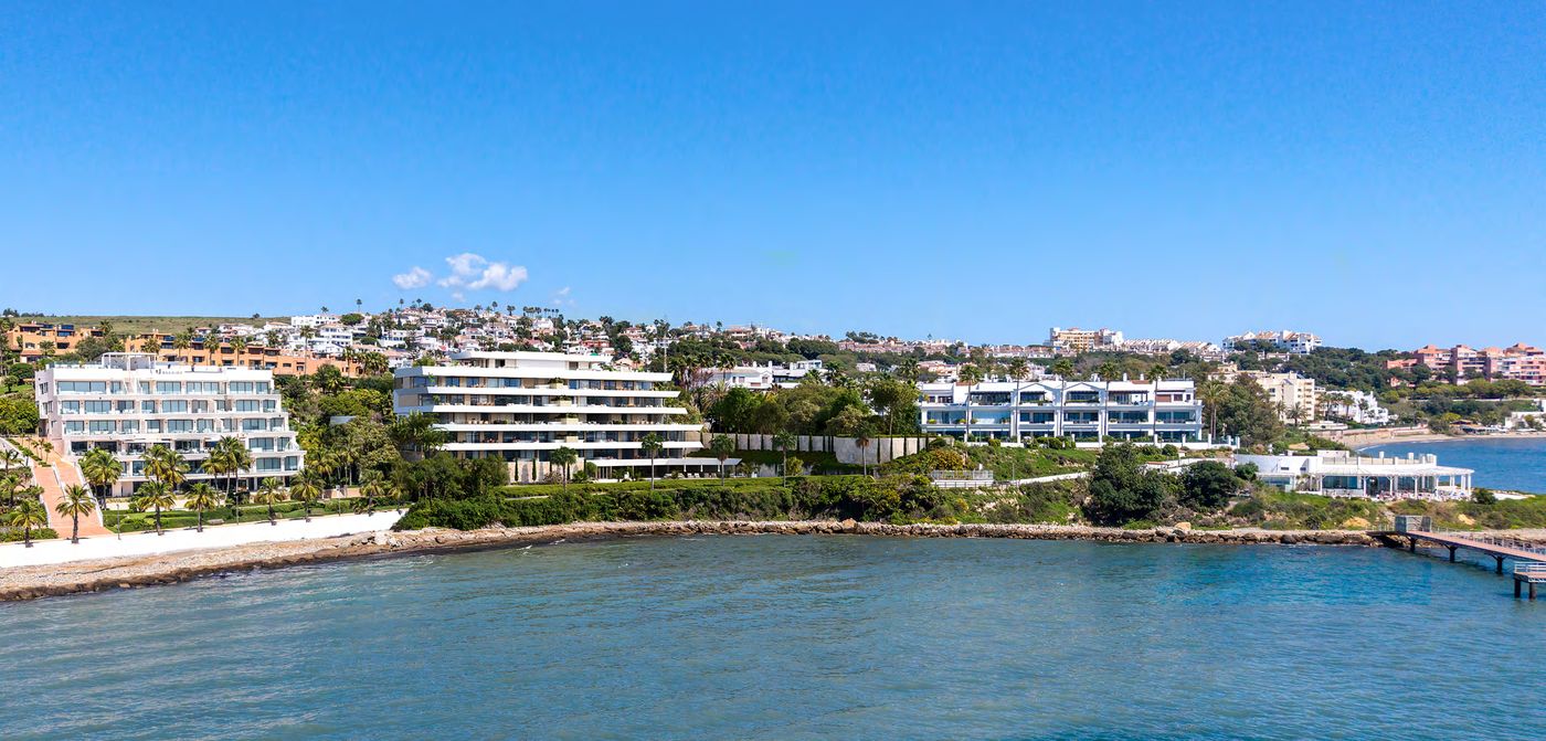 The building seen from the sea