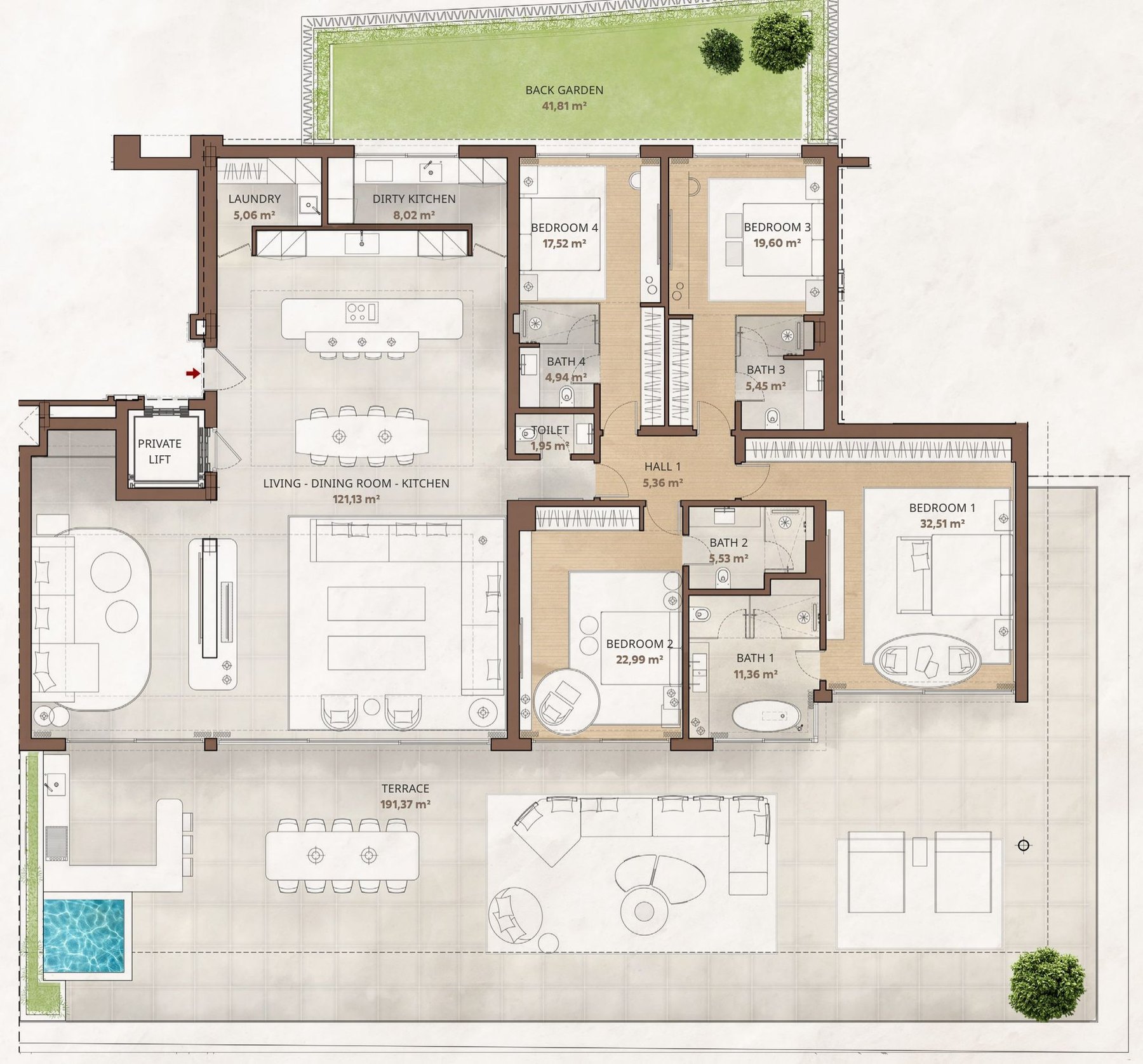 Plan of the home at €6,500,000