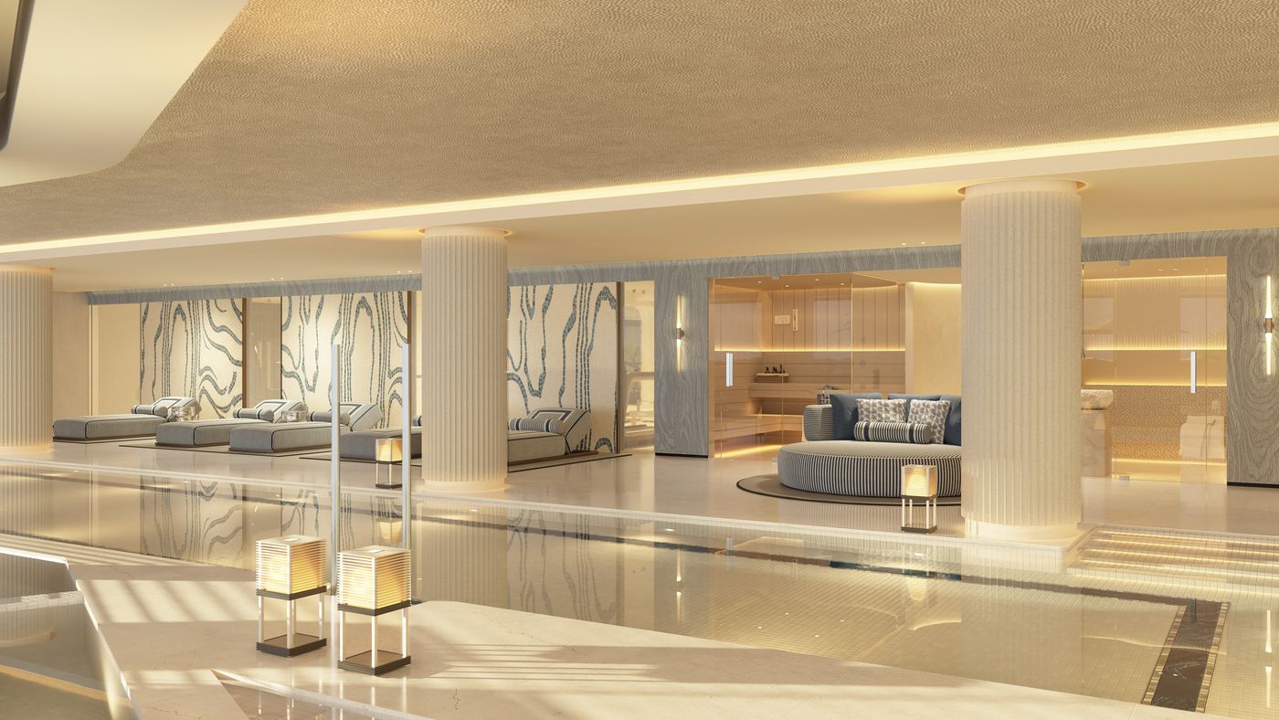 The spa and indoor pool