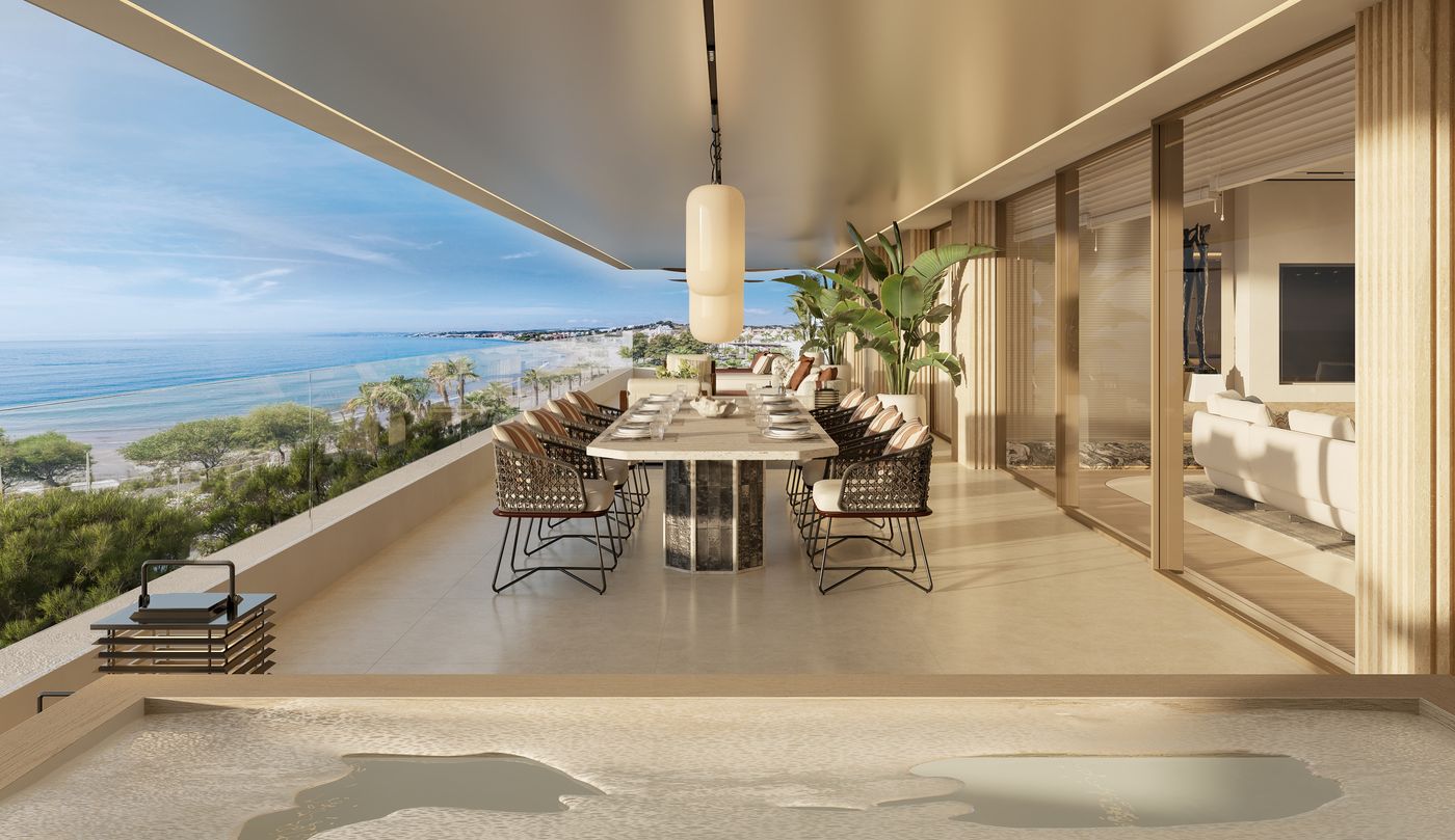 Dining on the terrace