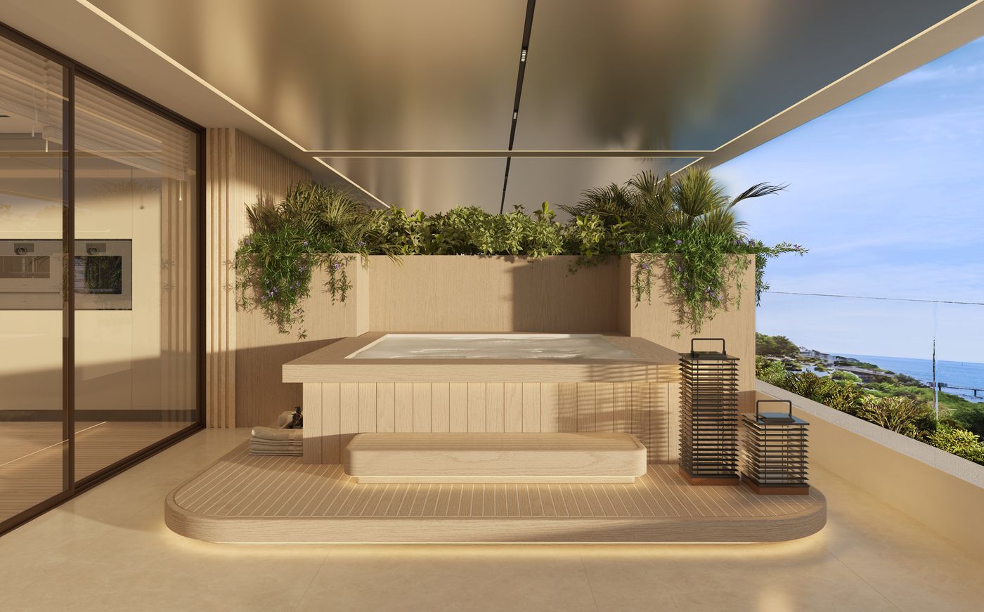 The private pool on the terrace
